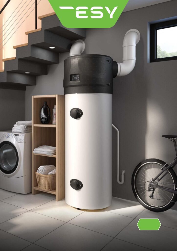 Boiler cu pompa de caldura Tesy, AquaThermica Pro 260 S cu schimbător de căldură, 251 litri,1.5 kW, R290