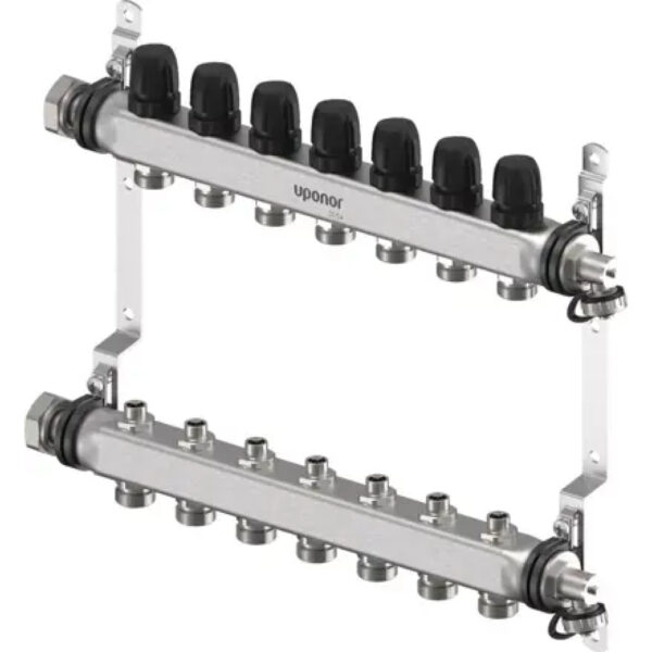 Uponor Vario S distribuitor cu robinet reglaj, LS 7xG3/4 Euro - G1