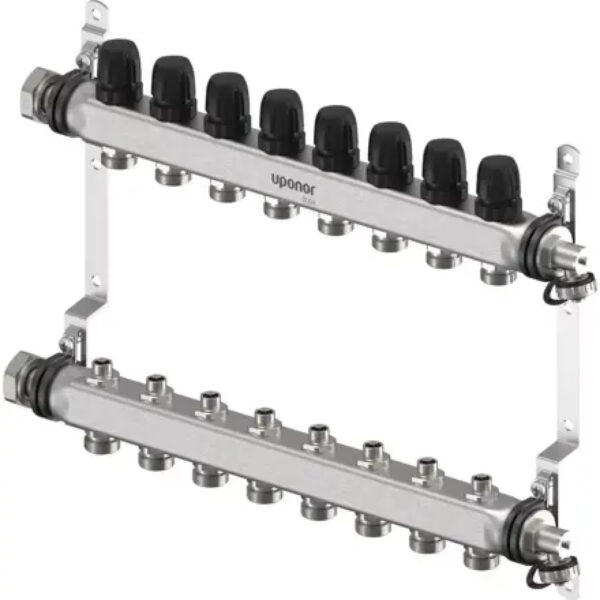 Uponor Vario S distribuitor cu robinet reglaj, LS 8xG3/4 Euro - G1