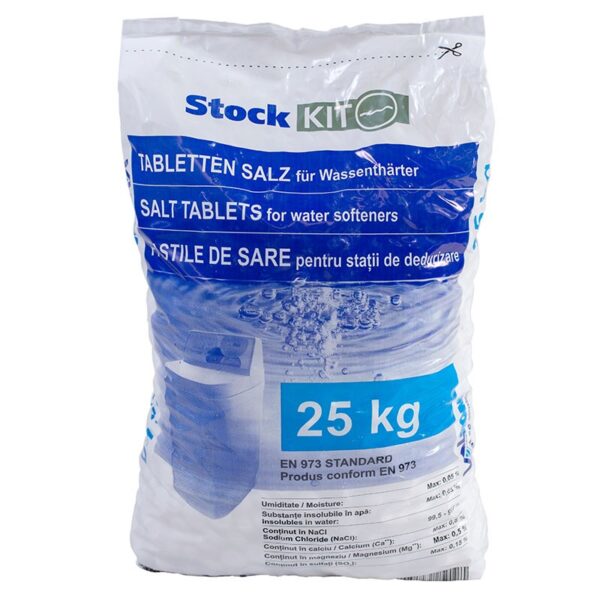 Sare tablete pentru statii de dedurizare, sac 25 kg