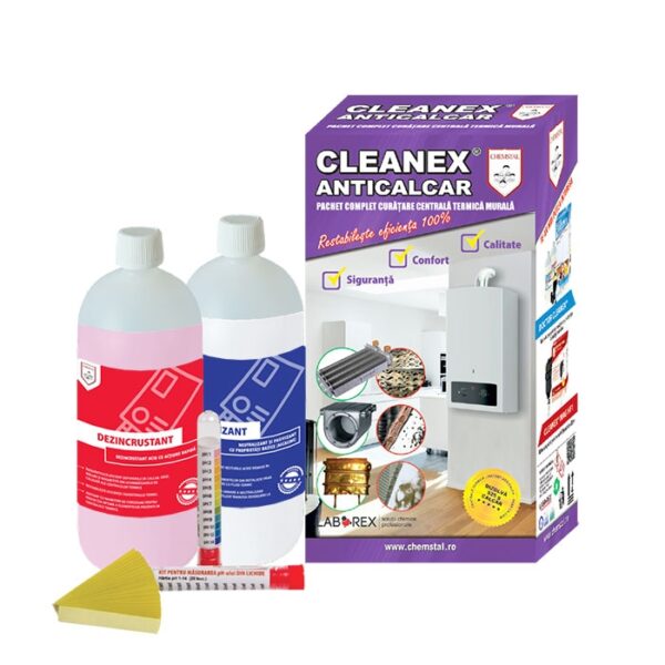 Pachet curatare anticalcar centrale termice, Cleanex Anticalcar