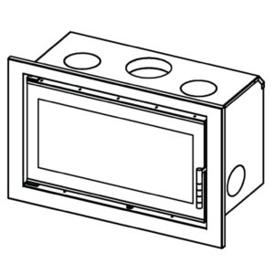 Focar tip insert - A.Caminetti Cassette Nordic 90, Nordic Series - Geam panoramic 1 suprafață vitrată, 10 KW, randament >75%, încorporabil, Garanție 5 ani.