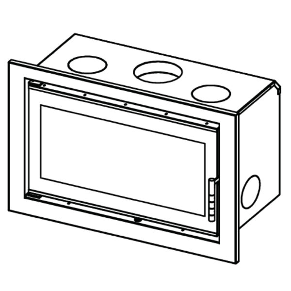 Focar tip insert - A.Caminetti Cassette Nordic 90, Nordic Series - Geam panoramic 1 suprafață vitrată, 10 KW, randament >75%, încorporabil, Garanție 5 ani.
