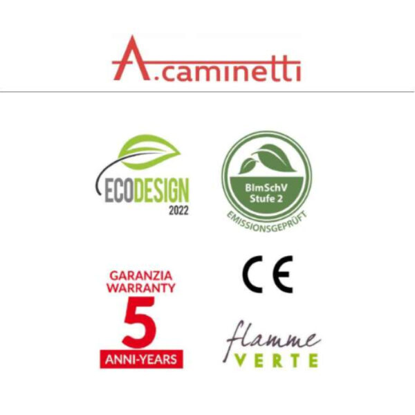 Șemineu de exterior - A.Caminetti, Model Outdoor 4D - Geam panoramic 360°, 4 suprafețe vitrate, 11 KW, randament 80%, instalare rapidă, Garanție 5 ani.
