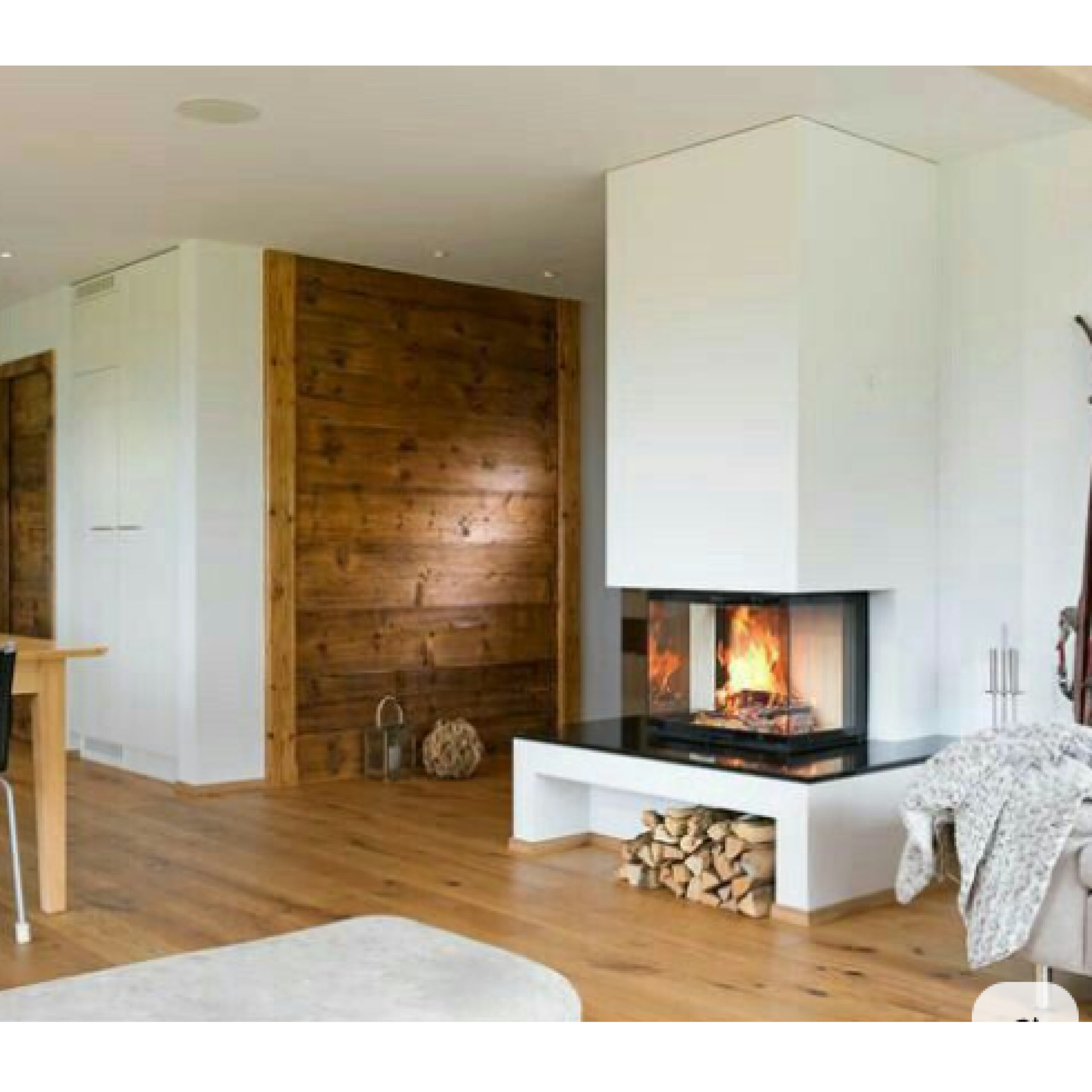 Focar de șemineu - A.caminetti Crystal 80 OPEN SIDE - Geam panoramic 3 suprafețe vitrate, 12 KW, randament >75%, încorporabil, Garanție 5 ani.