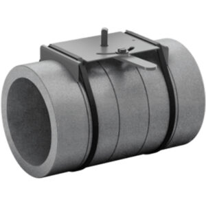 Clapetă de reglare, HEATPEX ARIA ADURO, tehnologie OneClick®  , Ø125 [mm], materiale, EPS și oțel galvanizat, etanșeitate ATC 1, suprafață antibacteriană, antimucegai, cu inserție de grafit. Garanție 2 ani.