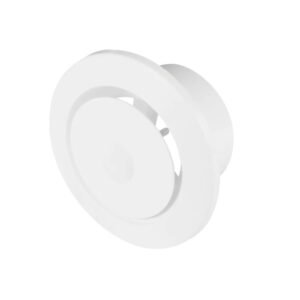 Grilă admisie, Awenta Ø125 mm, material plastic, debit max. 120 m³/h, suprafețe antibacteriene, antistatice, antifungice. Garanție 2 ani!