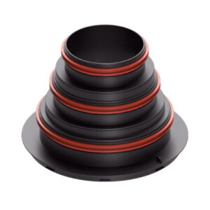 Conector central HEATPEX ARIA CONNECT, tehnologie OneClick®  ,compatibil cu distribuitoarele pe Ø75 - 90 [mm], diametre Ø125, Ø160, Ø200 [mm], material PP, suprafață antibacteriană, clasă etanșeitate ATC 1. Garanție 2 ani.