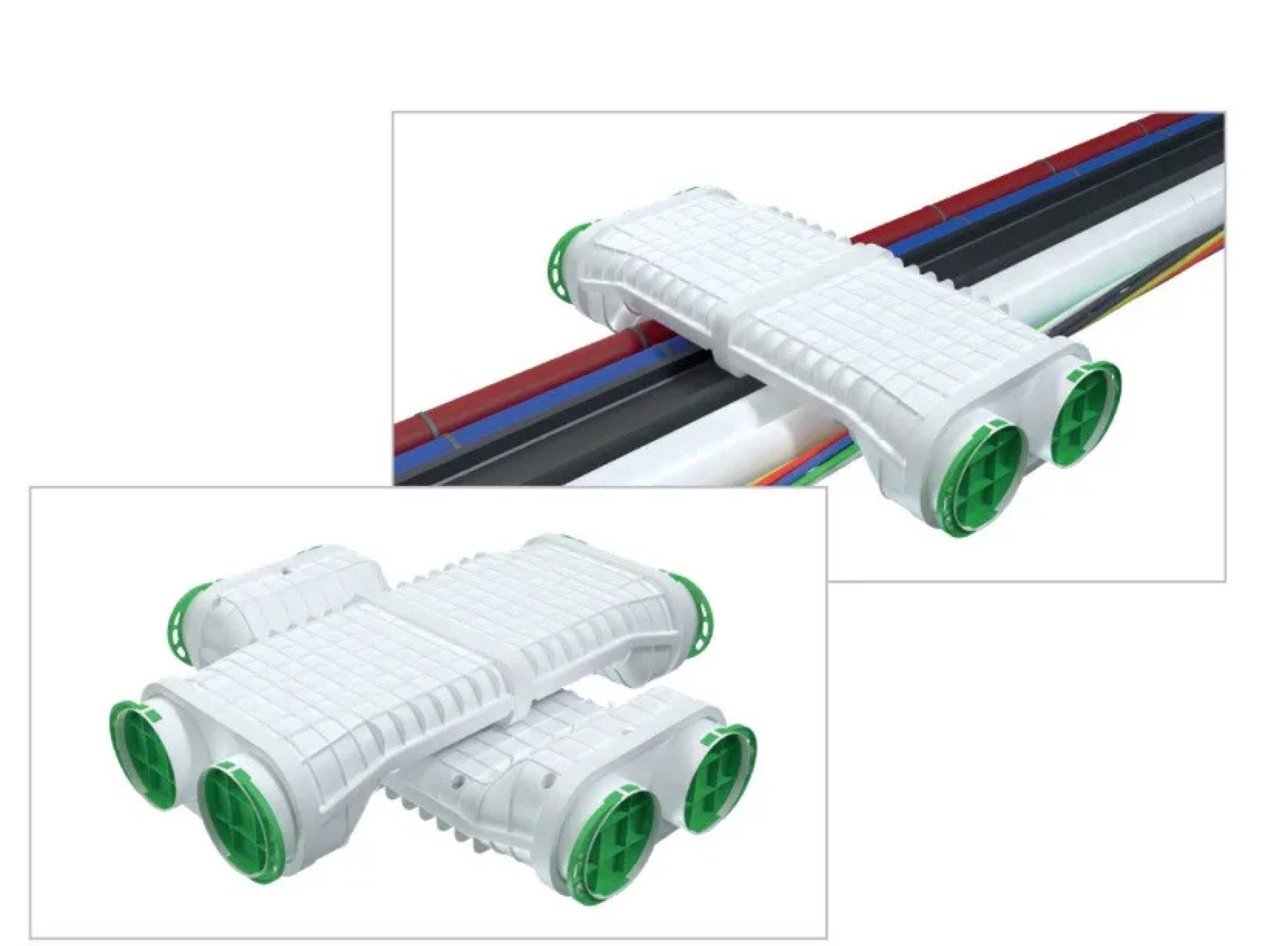 Conector subtraversare Awenta pentru tubulatură (Cross conector) – 2 prize x Ø75 mm, suprafețe antibacteriene, antistatice, antifungice. Garanție 2 ani!
