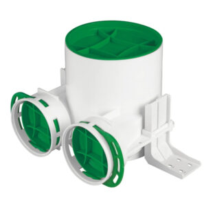 Plenum Awenta, 2 prize x Ø75 mm, ieșire Ø125 mm, debit max. 77 m³/h, suprafețe antibacteriene, antistatice, antifungice. Garanție 2 ani!