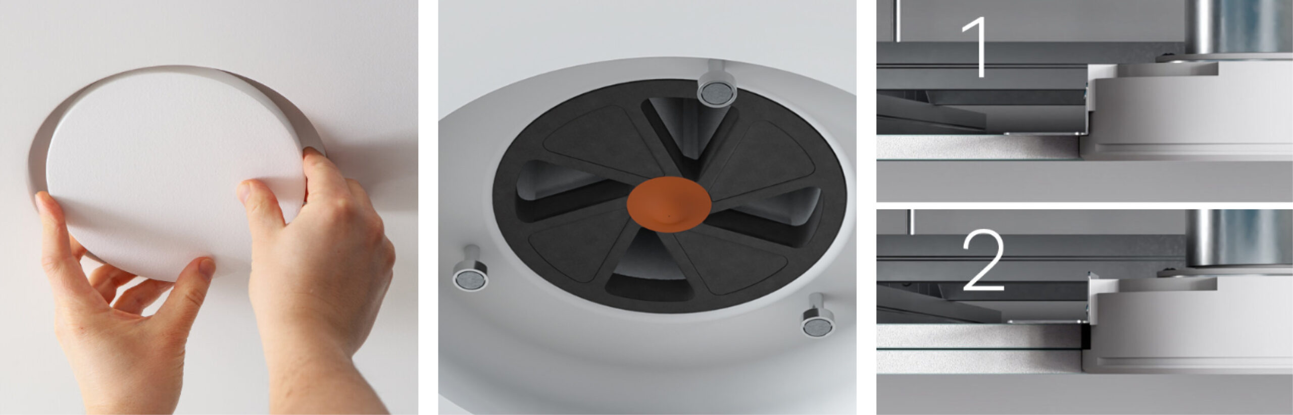 Grilă de ventilație încastrată în rigips, Ergovent RONDO125, Ø125 mm, debit max. 90 m³/h, material Gips de înaltă densitate, panou frontal rotund. Garanție 2 ani! Grilă de ventilație încastrată în rigips, Ergovent RONDO125, Ø125 mm, debit max. 90 m³/h, material Gips de înaltă densitate, panou frontal rotund. Garanție 2 ani!