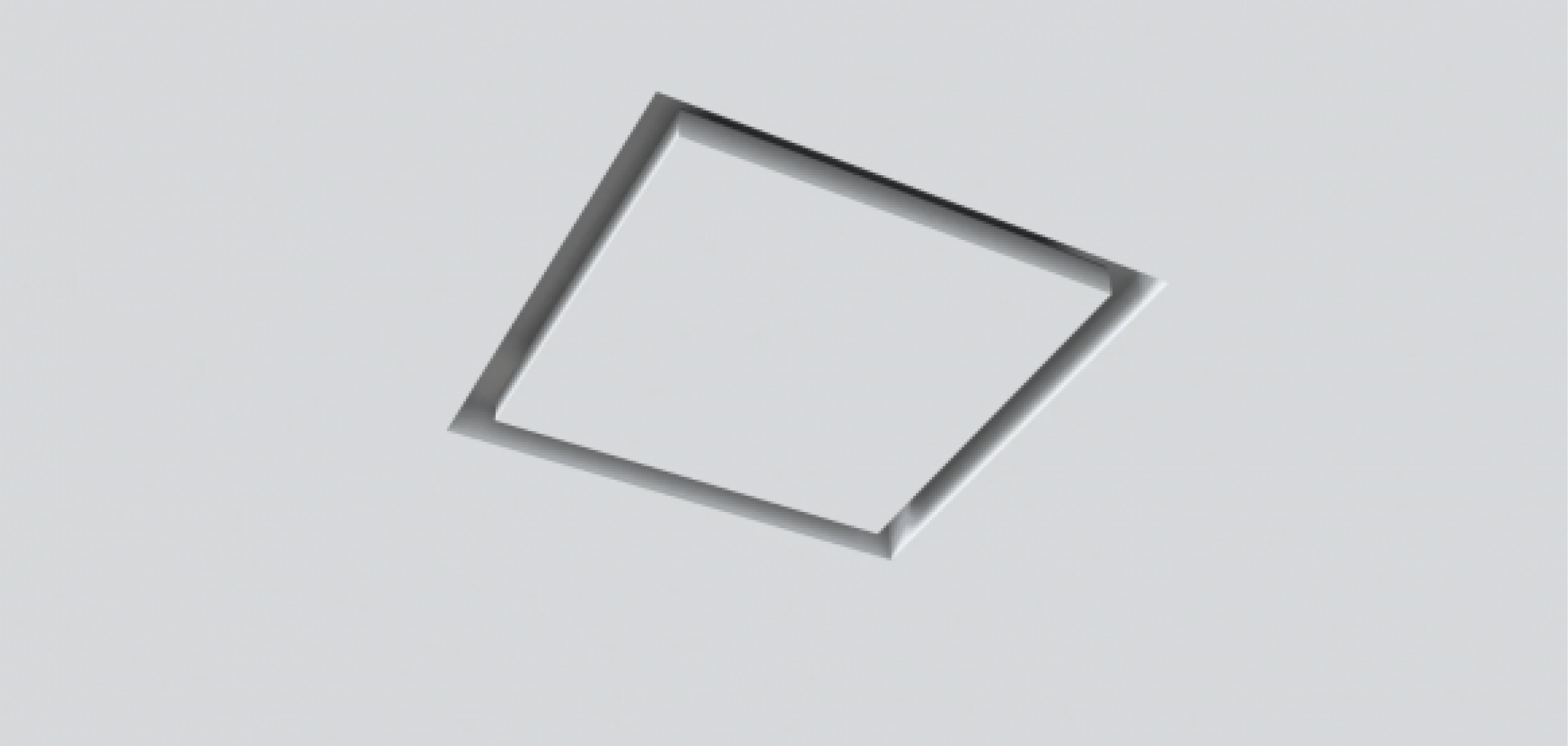 Grilă de ventilație încastrată în rigips, Ergovent KVADRO125, Ø125 mm, debit max. 92 m³/h, material Gips de înaltă densitate, panou frontal pătrat. Garanție 2 ani!
