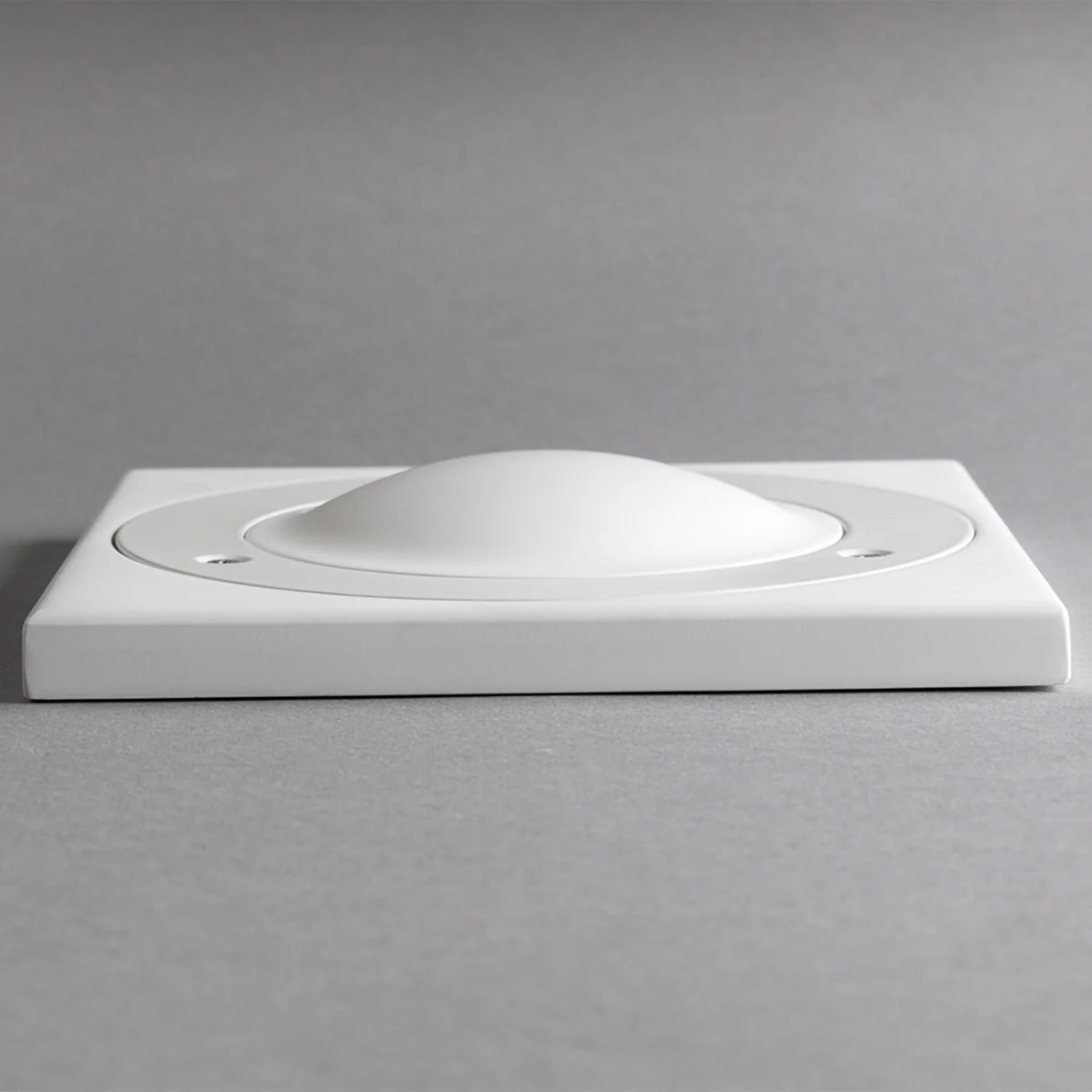 Grilă de ventilație încastrată în rigips, Ergovent KVADRO125, Ø125 mm, debit max. 92 m³/h, material Gips de înaltă densitate, panou frontal pătrat. Garanție 2 ani!