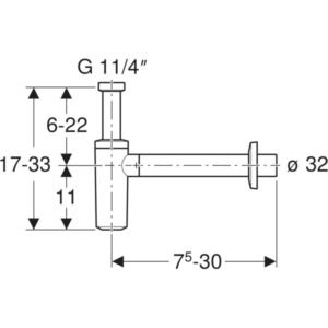 Sifon estetic pentru lavoar Ø32 mm Geberit
