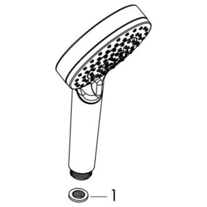 Pară de duș cu 2 funcții, crom lucios, Hansgrohe Vernis Blend Vario 100