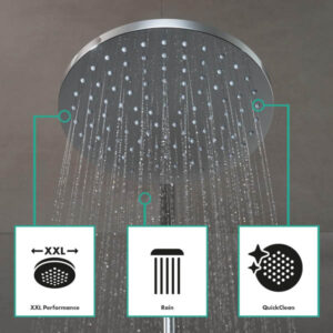 Coloană pentru duș cu baterie termostatată crom Hansgrohe Vernis Blend 200