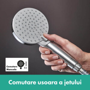 Coloană pentru duș cu baterie termostatată crom Hansgrohe Vernis Blend 200