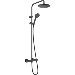 Coloană pentru duș cu baterie termostatată negru mat Hansgrohe Vernis Blend 200
