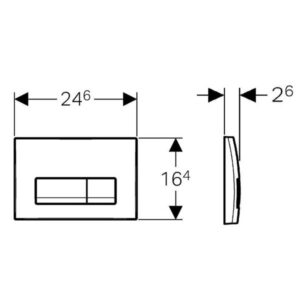 Sistem încastrat Geberit Duofix pentru WC suspendat, cu set de fixare și clapetă albă Delta 51
