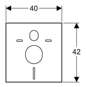 Sistem încastrat Geberit Duofix pentru WC suspendat, cu set de fixare și clapetă albă Delta 51