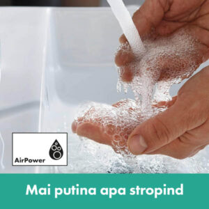 Baterie pentru lavoar negru mat Hansgrohe Vernis