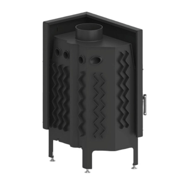 Focar pentru șemineu pe colt dreapta (R), Hitze Albero AL11R.H-D, putere 11 KW, randament 83%, clasa energetică A+, certificat EcoDesign. Garanție 5 ani!