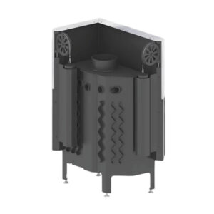 Focar pentru șemineu pe colt dreapta (R), Hitze Albero AL14RG.H-D, putere 14 KW, randament 83%, clasa energetică A+, certificat EcoDesign. Garanție 5 ani!