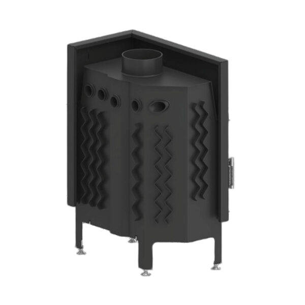 Focar pentru șemineu pe colt dreapta (R), Hitze Albero AL14R.H-D, putere 14 KW, randament 83%, clasa energetică A+, certificat EcoDesign. Garanție 5 ani!