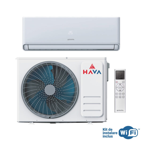 Aer conditionat Hava Smart Plus, Wi-Fi, 12000 BTU, clasa energetica A++, cu kit de instalare inclus