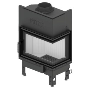 Focar pentru șemineu pe colt dreapta (R), Hitze Albero AL9R.H-D, putere 9 KW, randament 78%, clasa energetică A, certificat EcoDesign. Garanție 5 ani!