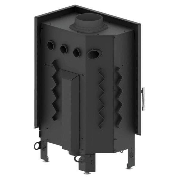 Focar pentru șemineu pe colt dreapta (R), Hitze Albero AL9R.H-D, putere 9 KW, randament 78%, clasa energetică A, certificat EcoDesign. Garanție 5 ani!
