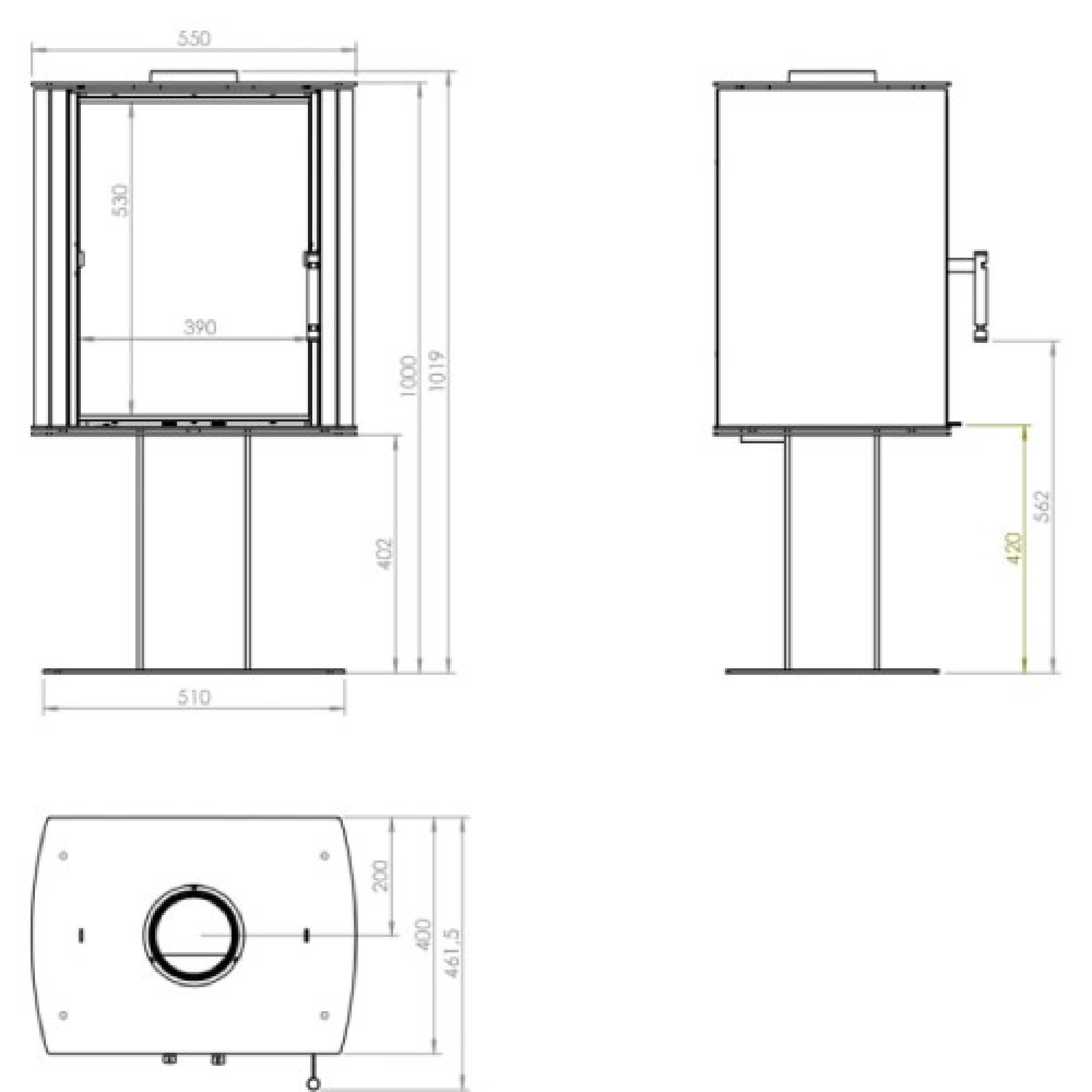 Sobă din oțel, Hitze Cane SF, putere 6,5 KW, randament 83%, clasa energetică A, certificat EcoDesign. Garanție 5 ani!