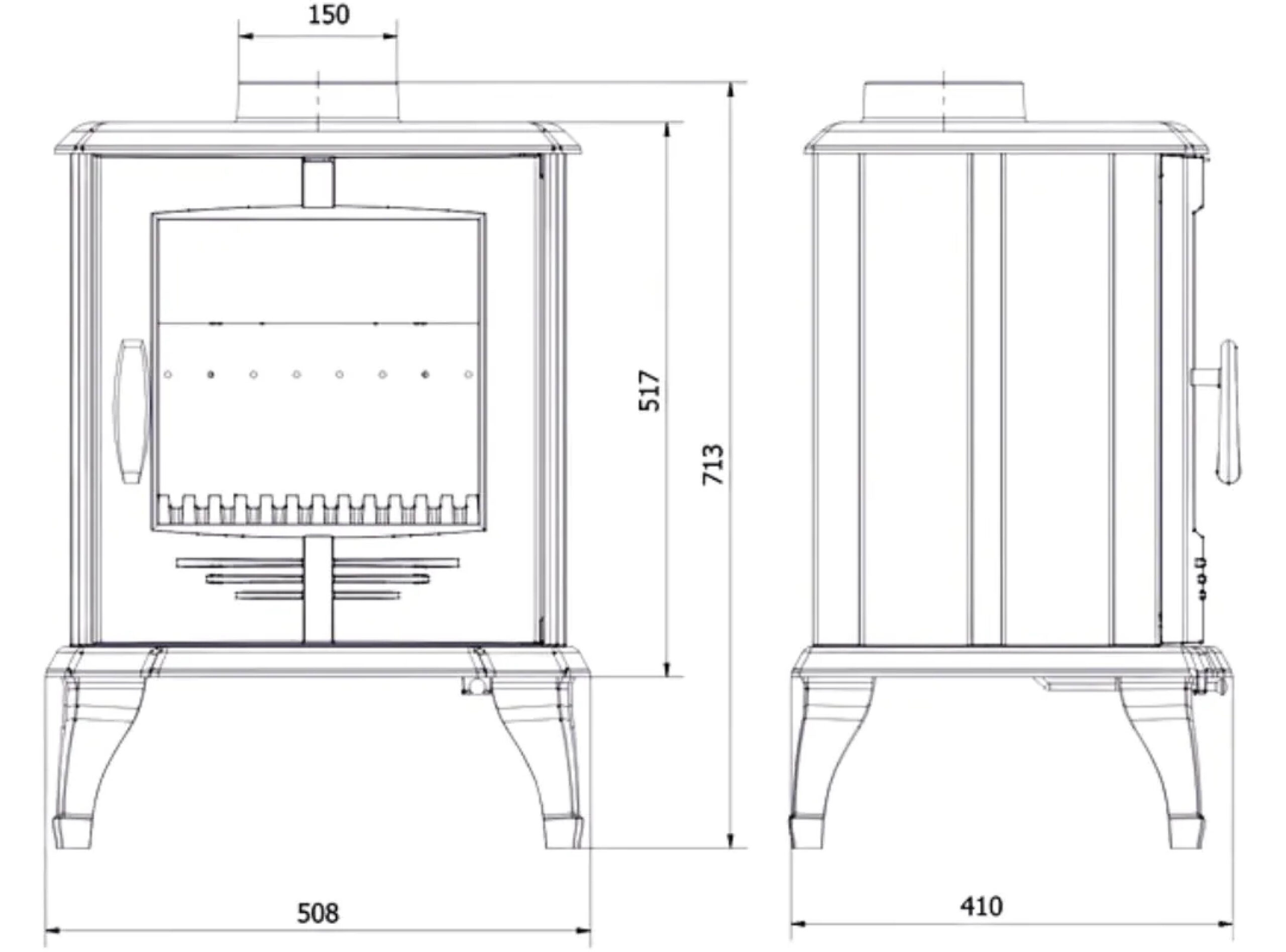 Sobă din fontă, Kawmet P8 ECO, putere 7,9 KW, randament 78%, clasa energetică A, certificat EcoDesign. Garanție 5 ani!