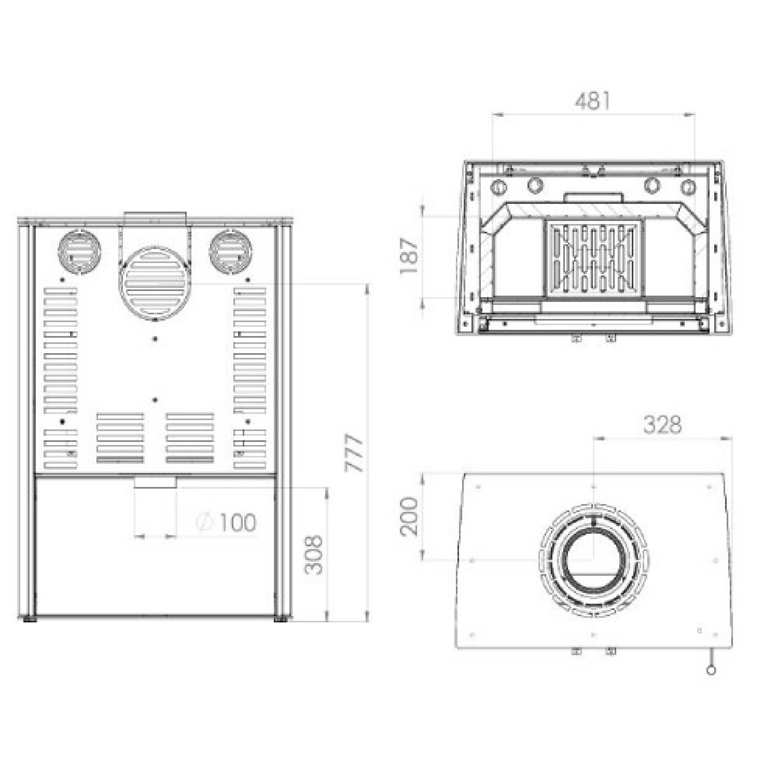 Sobă din oțel, Hitze Lupo M, putere 8,7 KW, randament 82%, clasa energetică A, certificat EcoDesign. Garanție 5 ani!
