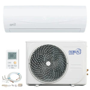 Aparat aer conditionat Nobus 12000 BTU, Inverter, Wi-Fi si Kit premium de instalare, 3m, traseu bercluit, console