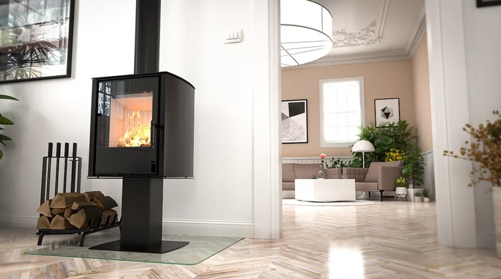 Sobă din oțel, Hitze Cane SF, putere 6,5 KW, randament 83%, clasa energetică A, certificat EcoDesign. Garanție 5 ani!