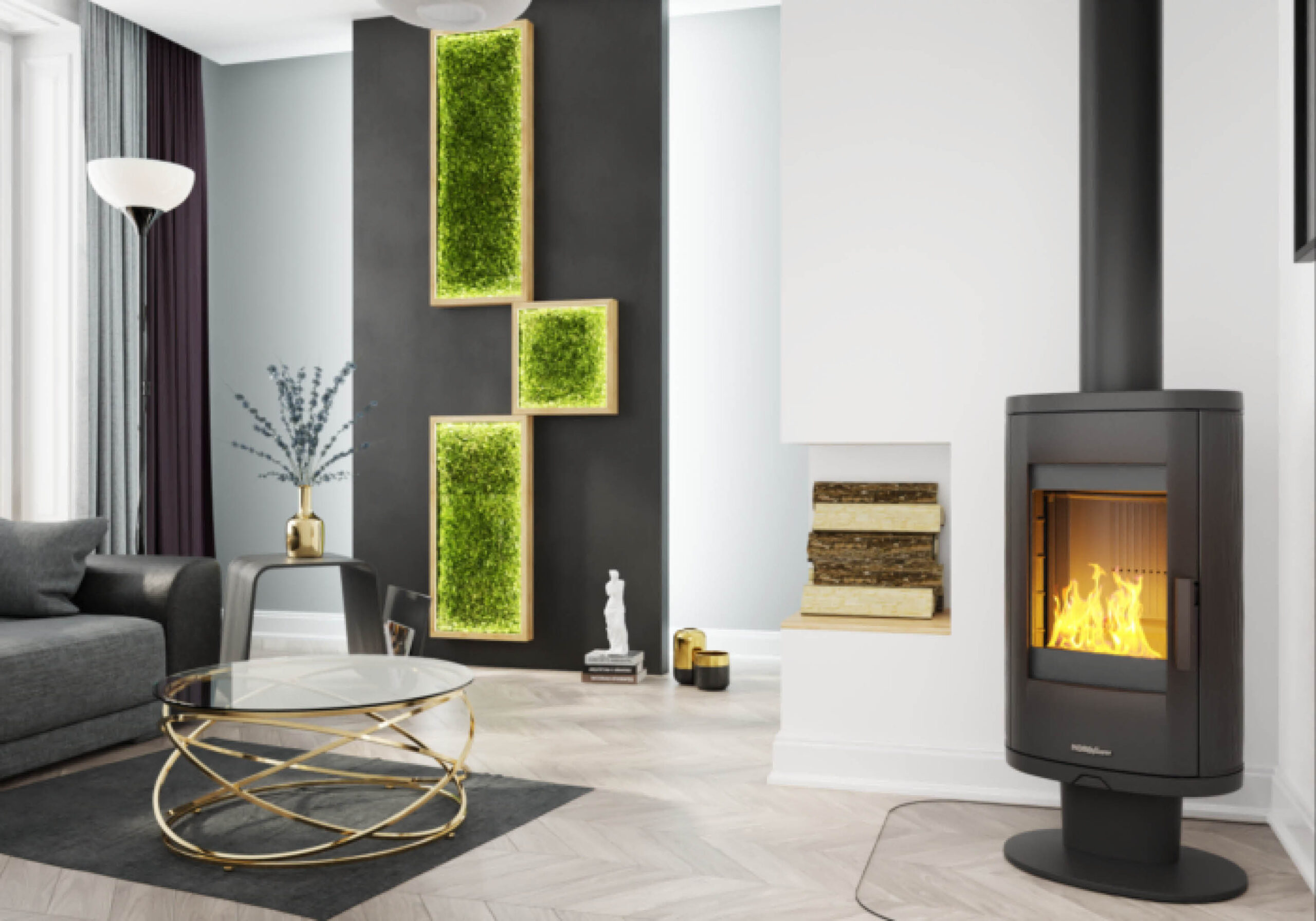 Sobă din fontă, Nordflam Augusta, putere 7,8 KW, randament 77%, clasa energetică A, certificat EcoDesign. Garanție 5 ani!