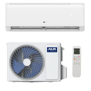 Aparat aer conditionat Aux Q Series, 12000 BTU, A++/A+, inverter, Wi-Fi, R32, functie incalzire, ventilatie, filtru aer, dezumidificare, mod de noapte, iFeel, auto-curatare