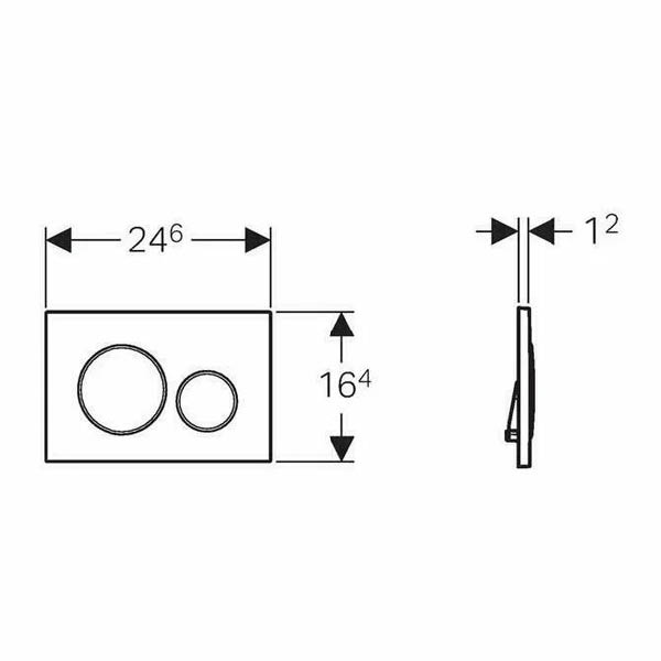 Clapetă de acționare sticlă alb crom Geberit Sigma21