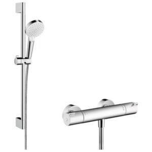 Set de dus Hansgrohe Crometta Vario cu baterie termostata, crom