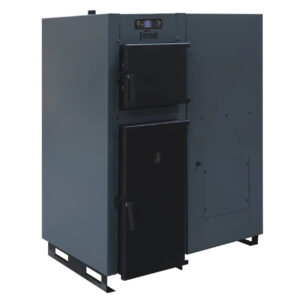 Cazan mixt peleti / lemne Ferroli BioPellet Combi 25, 25 kW, din otel, tiraj fortat