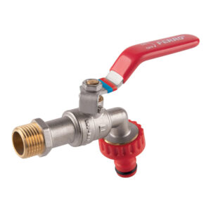Robinet cu bila, dublu serviciu, F-Comfort, racord rapid din plastic