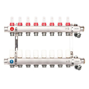 Distribuitor incalzire pardoseala, 1"-3/4", inox, filet interior Valvex, 4-12 cai