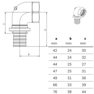 Cot cu ﬁlet interior REHAU RAUTITAN RX+, diverse mărimi