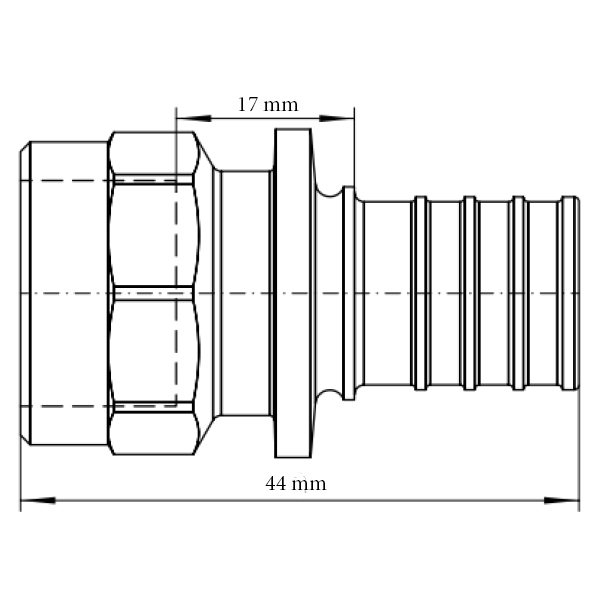 Trecere la ﬁlet interior 16-1/2" REHAU RAUTITAN RX+