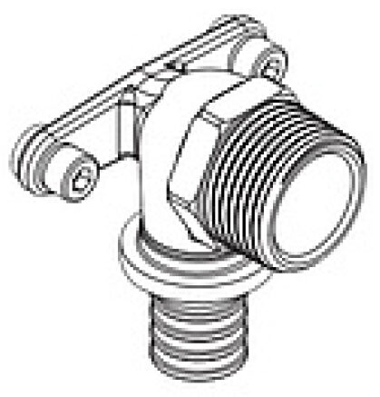 Cot de perete cu ﬁlet exterior 20 mm - FE 1/2" REHAU RAUTITAN RX+