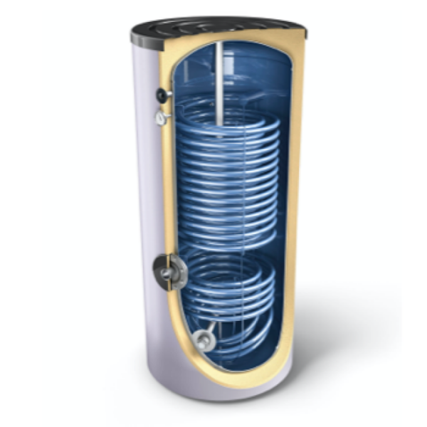 Boiler indirect cu doua serpentine marite Tesy EV 2×4, 2x9 S 200 60 HP 200 litri, 0.65+1.6 mp