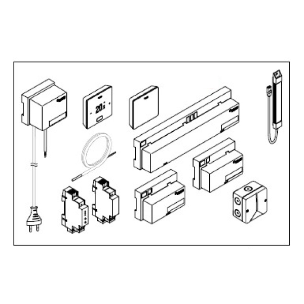 Regleta de cleme Basis REHAU NEA SMART 2.0, 230 V, varianta hibrida CABLU/Wireles