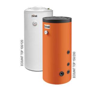 Boiler cu o serpentina Ferroli ECOUNIT TOP 120, racordare superioara