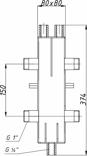Butelie de egalizare 1", debit 2.1 mc/h, 25-50 kW Termax